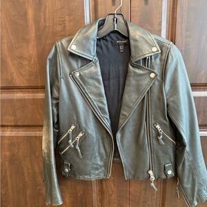Muubaa Women's Black Leather Jacket